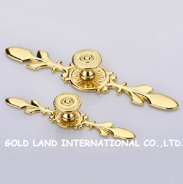 l170mm zinc alloy be plating 24k golden furniture drawer long handle