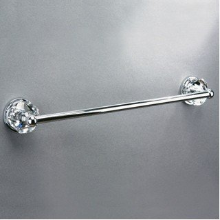 l610mmxh81mm k9 crystal glass towel bar,towel holder solid brass made chrome finished bathroom product