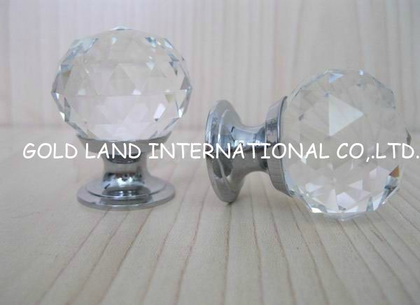 10pcs/lot d30mmxh43mm k9 crystal glass drawer knobs