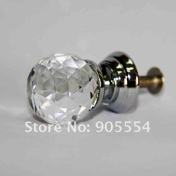 d20mmxh30mm crystal glass furniture cabinet knobs