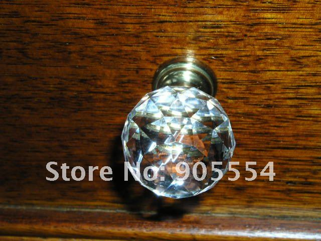 d20mmxh30mm crystal glass furniture cabinet knobs