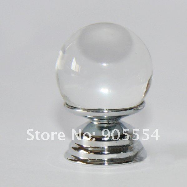 d20xh27mm glossy crystal glass ball furniture cabinet knob