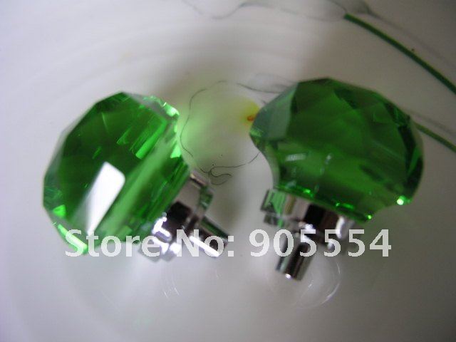 d25mmxh30mm green crystal glass cabinet drawe knob/cabinet knob - Click Image to Close