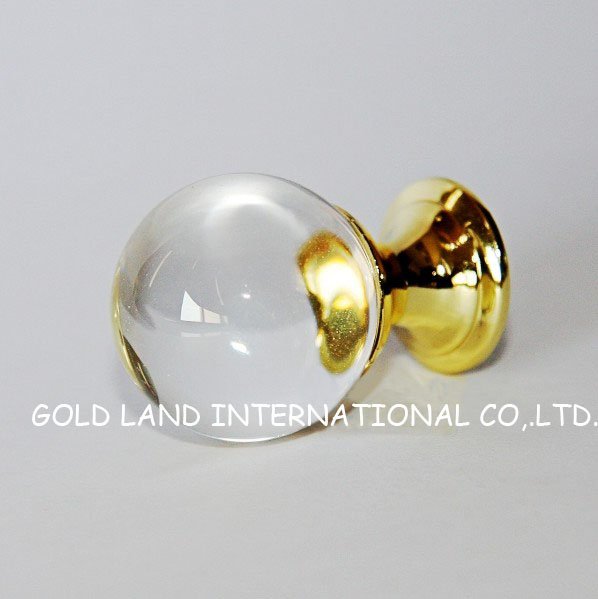 d25xh37mm glossy crystal glass ball furniture drawer knob