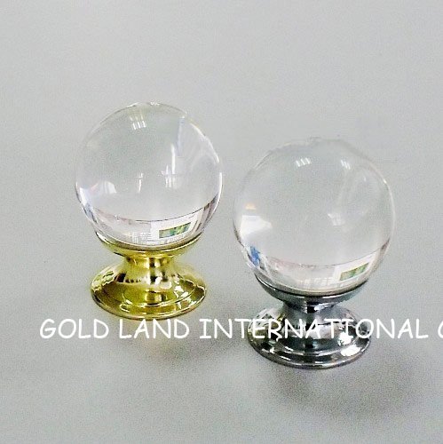 d25xh37mm glossy crystal glass ball furniture drawer knobs
