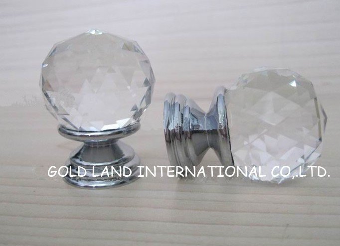 d30mmxh42mm brass base crystal glass furniture knob