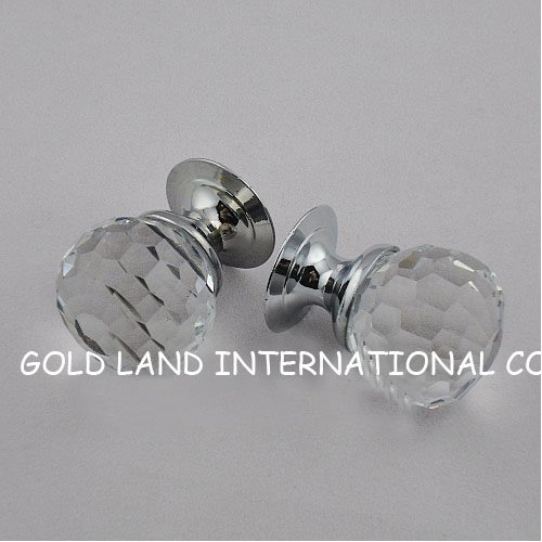 d30xh39mm multi-faceted cutting crystal glass drawer knob