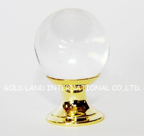 d30xh40mm glossy crystal glass ball furniture drawer knob