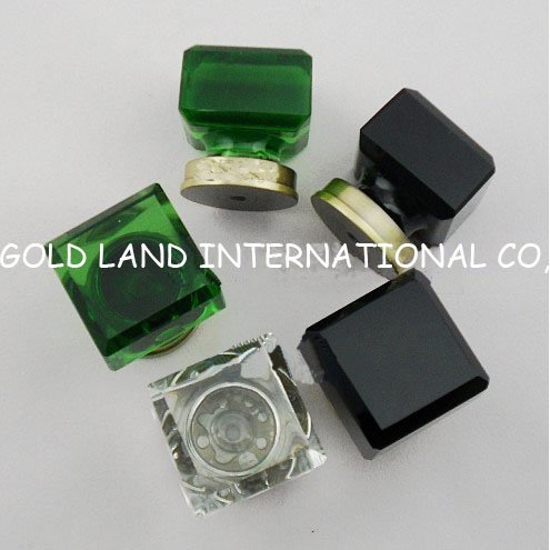 d33mmxh37mm transparent crystal glass copper furniture handle/cabinet knob/drawer knob