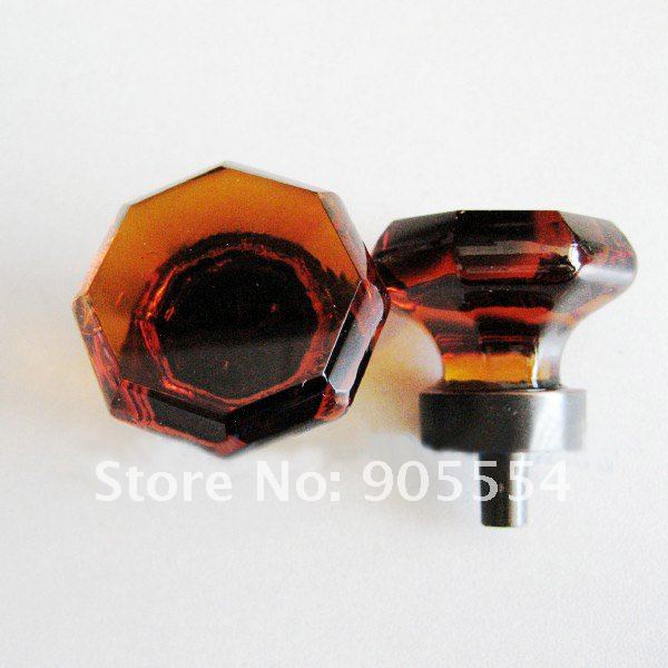 d33mmxh40mm tawny crystal glass furniture knobs/ kitchen knob