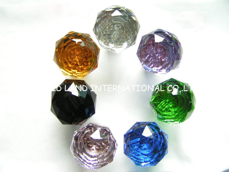 d33mmxh44mm darkblue crystal glass kitchen cabinet knobs