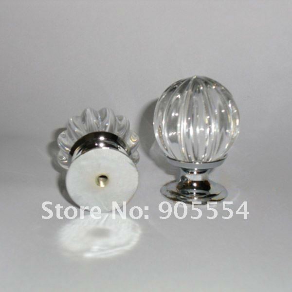 d35xh47mm pumpkin crystal glass furniture drawer knobs