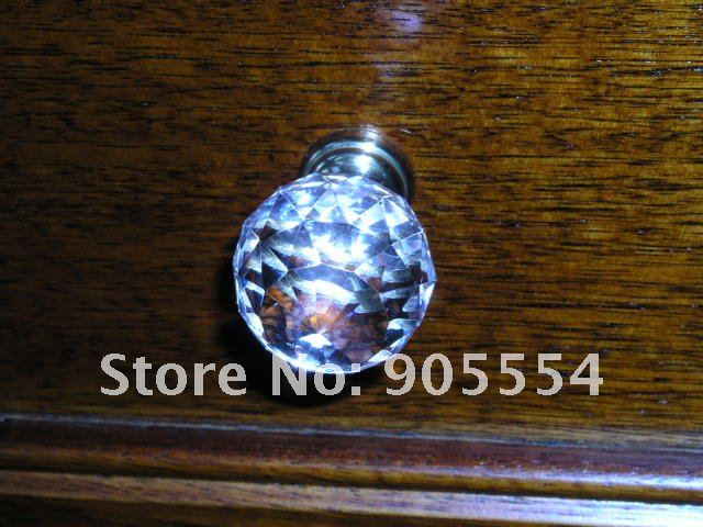 d38mmxh48mm crystal glass furniture cabinet knob