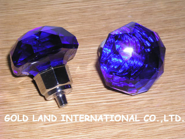 d45mmxh54mm dark blue crystal glass furniture cabinet drawer knob