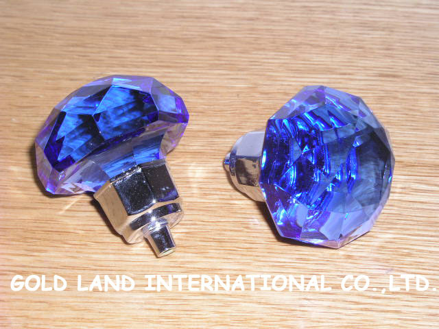 d45mmxh54mm light blue crystal glass furniture drawer cabinet knobs