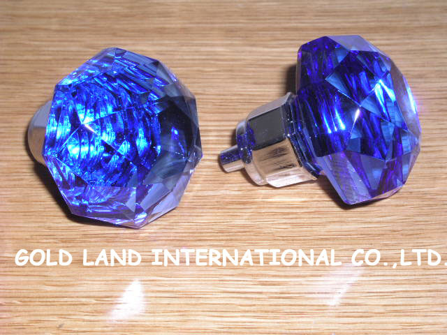d45mmxh54mm light blue crystal glass furniture drawer cabinet knobs