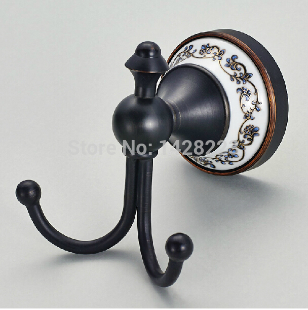 oil rubbed bronze bathroom towel hooks wall mounted hat / clothes hanger