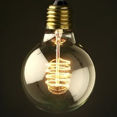 2pcs g80 e27 40w edison bulb lamp light, vintage bulb filament retro incandescent light