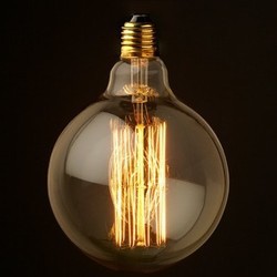 2pcs g80 e27 40w vintage edison bulb lamp light, filament retro incandescent light