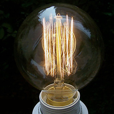 2pcs g80 e27 40w vintage edison bulb lamp light, filament retro incandescent light