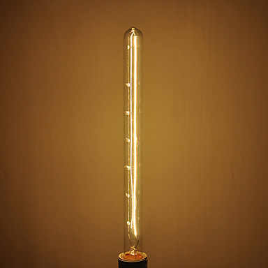 2pcs lamp edison bulb vintage light ,t30 40w e27 retro industry incandescent bulb tubeflute design