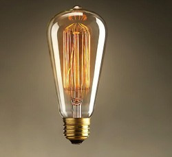 2pcs lampada edison lamp bulb light vintage ,110v-220v st58 40w e27 retro industry incandescent bulb