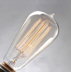 2pcs lampada edison lamp bulb light vintage ,110v-220v st58 40w e27 retro industry incandescent bulb