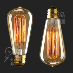 2pcs st64 40w edison light bulb lamp filament retro vintage industrial incandescent light