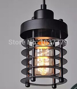 2pcs/pack vintage iron rh loft industrial led american country pulley pendant lamps retractable bar lighting