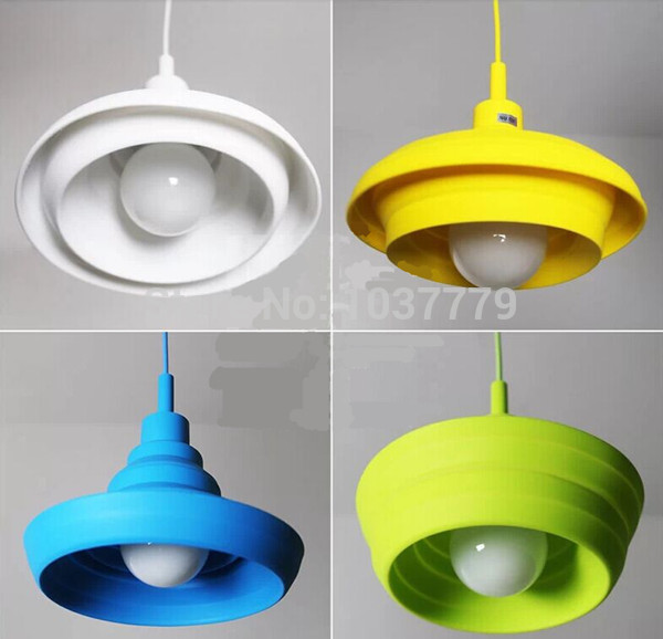 colorful silicon changeable muuto droplight e27 art pendant lights 3pieces/lot
