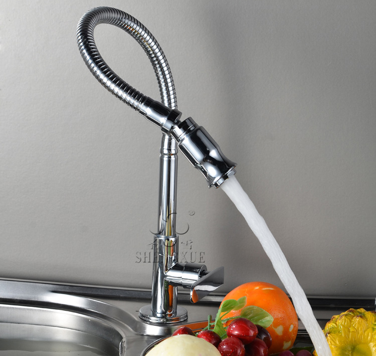 brand new single cold water kitchen faucet, chromed brass kitchen water tap