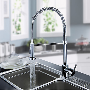 contemporary single handle solid brass spring pull out kitchen faucet tap,torneira para pia cozinha grifo
