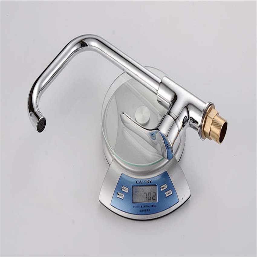 new arrival 37cm height chromed brass kitchen sink faucet, and cold water