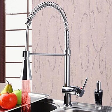 solid brass spring pull out led kitchen sink faucet tap ,torneira para pia cozinha grifo