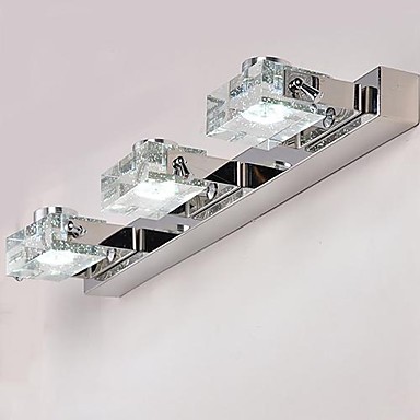 artistic stainless steel led mirror bathroom light ,led wall lamp with 3 lights wall sconce