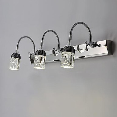 stainless steel led bathroom mirror light ,led wall lamp wall sconce with 3 lights