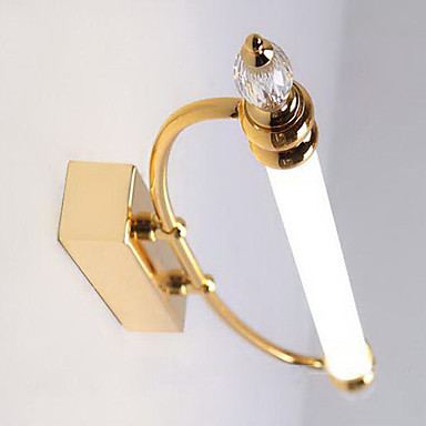 wall sconce, golden led bathroom mirror light lamp, contemporary metal electroplating