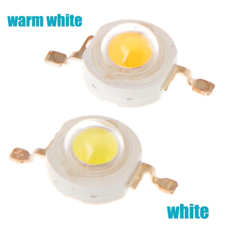 100pcs/lot 1w 80-100 lm led 1w lamp high power white/warm white led chip beads