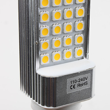 10pcs/lot g24 led g24 5w 36*5050smd ac110-240v white/warm white light led corn bulb