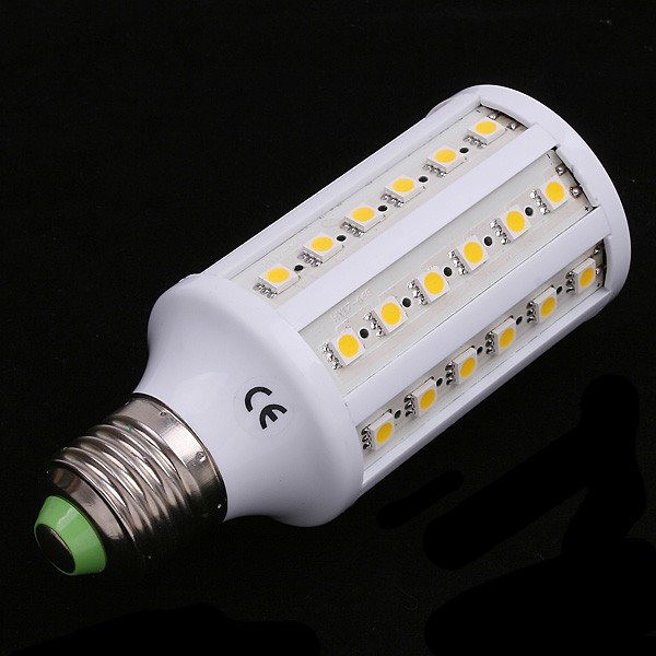 10pcs/lots e27 led corn bulb 12w ac85-265v 1080lm 60*smd5050 warm white/white lamp