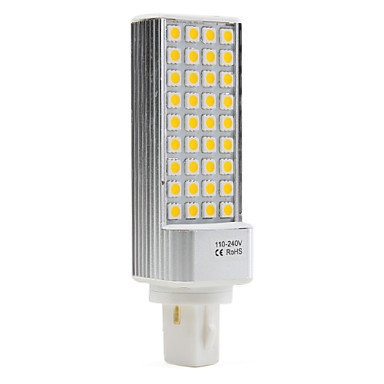 2pcs/lot g24 led g24 5w 36*5050smd ac110-240v white/warm white light led corn bulb