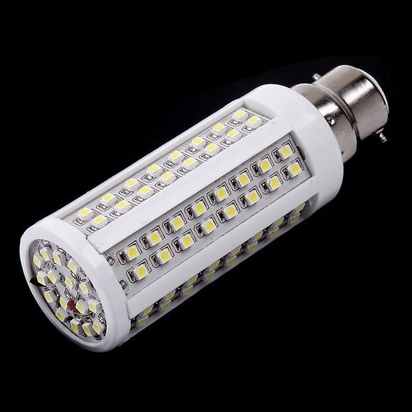 2pcs/lots b22 led corn bulb 5.5w ac85-265v 500lm 112*smd3528 warm white/white lamp