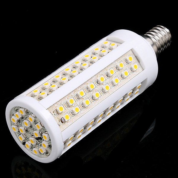 2pcs/lots e14 led corn bulb 5.5w ac85-265v 550lm 112*smd3528 warm white/white lamp