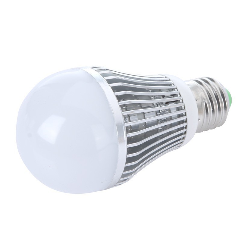 2pcs/lots new led lamp bulb e27 5w 220v/110v 450lm warm white/white silver shell lamps for home