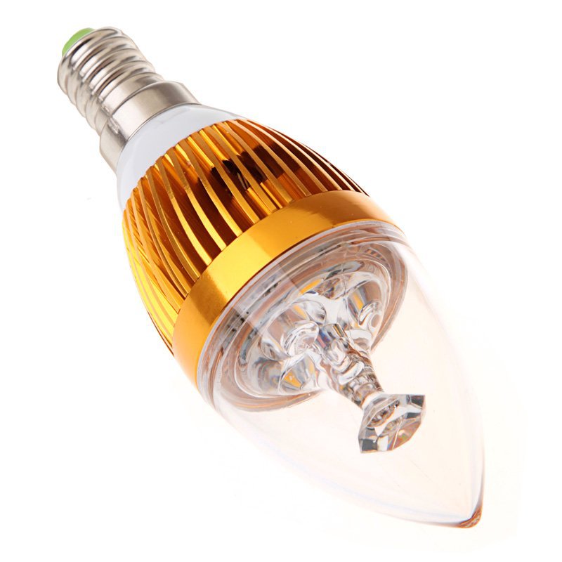 30pcs/lot e14 led candle light 85-265v 3w 300lm warm white/whire led lamp bulb e14 for home