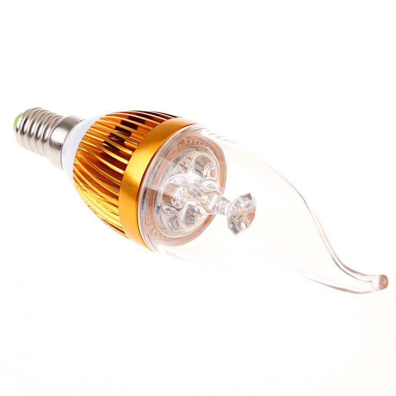 5pcs/lot e14 led candle light 85-265v 3w 300lm warm white/whire led lamp bulb e14 home
