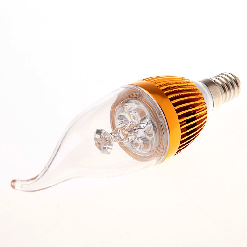 5pcs/lot e14 led candle light 85-265v 3w 300lm warm white/whire led lamp bulb e14 home