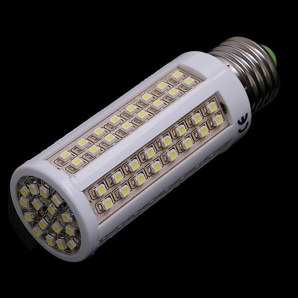 5pcs/lots e27 led corn bulb 5.5w ac85-265v 550lm 112*smd3528 warm white/white lamp