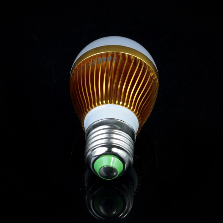 5pcs/lots led lamp bulb e27 3w 220v/110v 270lm warm white/white golden shell lamps for home