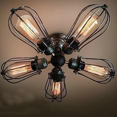 american retro edison bulb vintage ceiling light lamp with 5 lights for home lighting